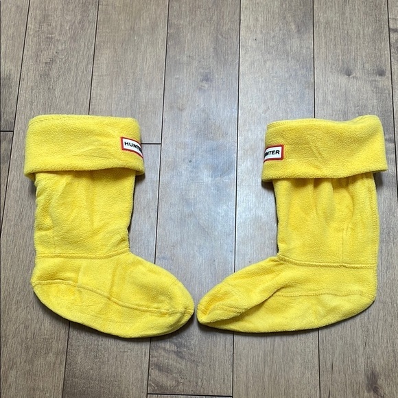 Hunter boot sock insert Kids Recycled Fleece Boot Sock yellow L (US1-3) - Picture 1 of 4
